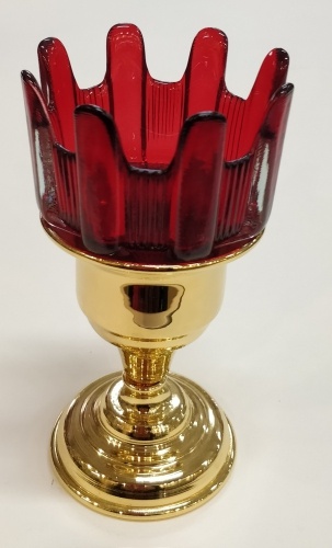 Candelă de masă, No. 4 ștanțată, aurire.