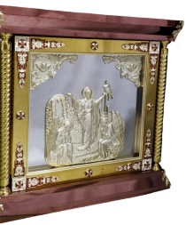 Văl pentru altar 80×80 icoane + colțuri, turnat aluminiu (interior)