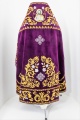 Veșmânt preoțesc brodat pe catifea, broderie „Trandafir” cu galon brodat