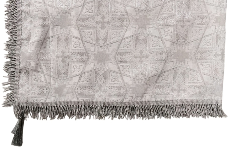 Văl pentru altar, brocart de lux, franjuri de lux