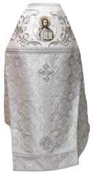 Veșmânt preoțesc combinat din brocart „Crucea grecească”, cu epitrahil brodat, broderie „Broderie nouă”