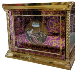 Văl pentru altar, tăiere cu laser + icoane tipărite pe bulat 100х100 (interior)