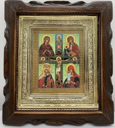 Icoana Maicii Domnului „În patru părți” 19x17