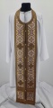 Veșmânt preoțesc combinat din brocart, cu epitrahil brodat
