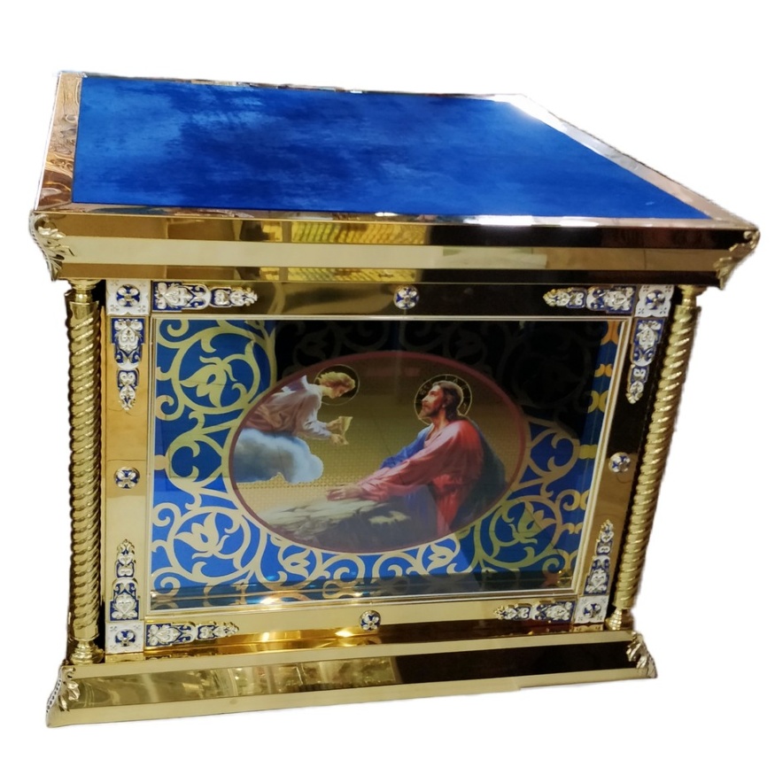 Văl pentru altar tăiat cu laser + icoane imprimate pe bulat cu turnare 100x100 (interior)