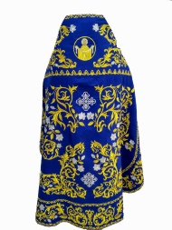 Veșminte preoțești brodate pe gabardin, cu mijloc brodat și galon brodat