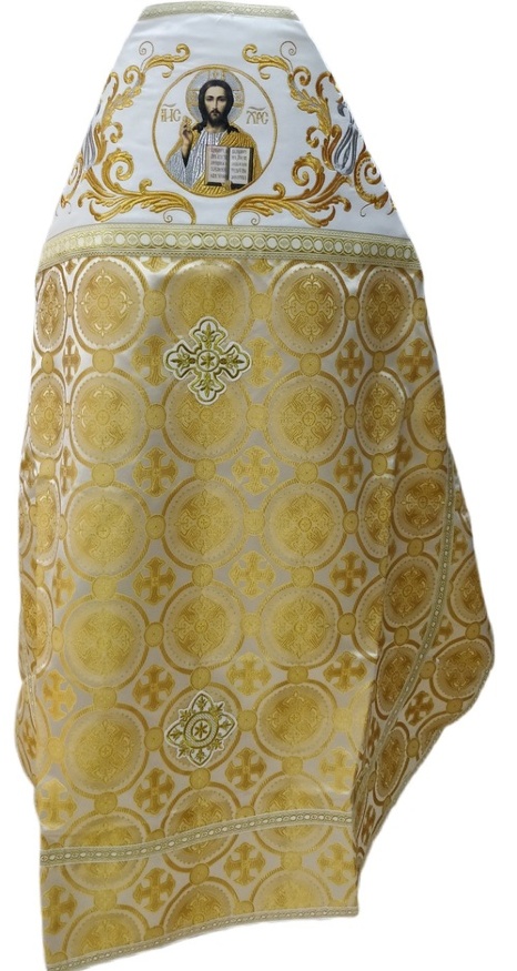 Vesminte preoțești combinate din brocart „Crucea de Kiev”, cu epitrahil brodat, broderie „Broderie nouă”