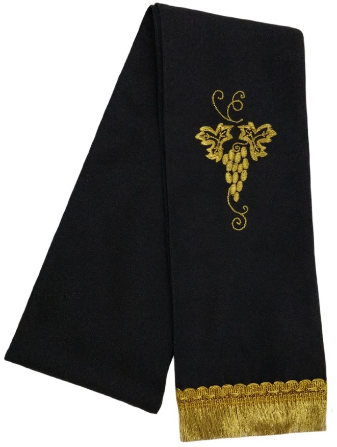 Semn de carte „Strugure” negru