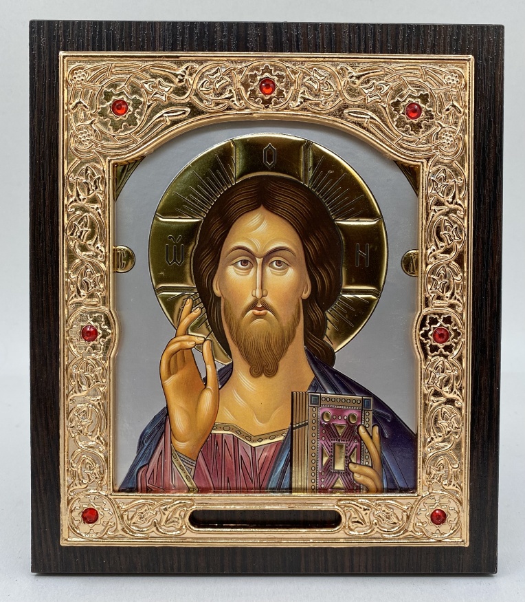 Icoană Mântuitorul (Grecia, gri) 15x18