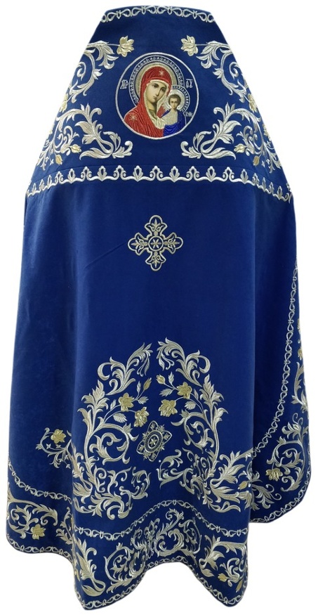 Veșminte preoțești brodate pe Aloba, broderie „Trandafir” cu galon brodat