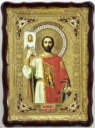 Icoană Sfântului binecredinciosului cneaz Alexandru Nevski 82×61