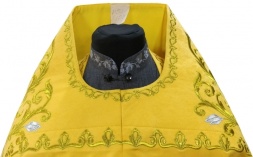 Vesminte preoțești, brodate pe Aloba, broderie „Trandafir” cu galon brodat