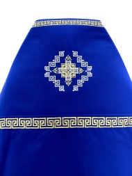 Veșminte preoțești brodate pe gabardină, broderie "Meandru" cu galon brodat