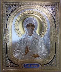 Icoană a sfintei fericitei Matrona (ștanțare) 18х15