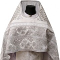 Veșmânt preoțesc combinat din brocart „Crucea Athonită”, cu epitrahil brodat, Broderie „Cerc”
