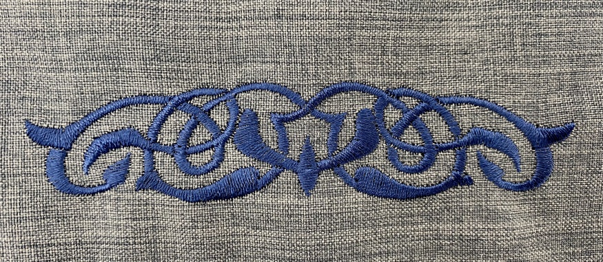 Rasă cu broderie, țesătură in - gabardină