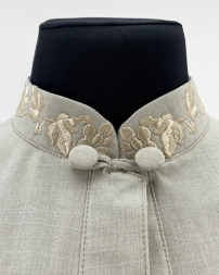 Rasă cu broderie, țesătură in - gabardină