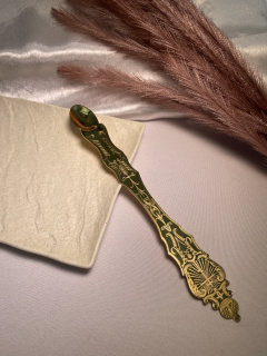 Linguriță liturgică, placată cu aur, lungime 22cm