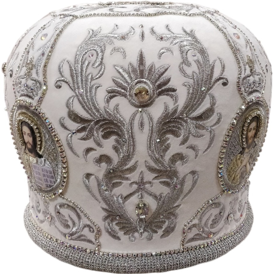 Mitră „Potirul” albă