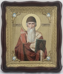 Icoana Sfântului Ierarh Spiridon al Trimitundei 48×42 cm