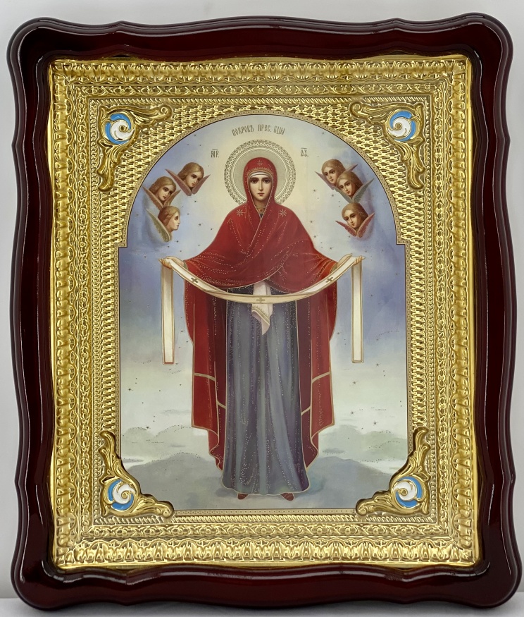 Icoana Maicii Domnului „Acoperământul” 48×42 cm