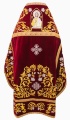Veșminte preoțești brodate pe catifea, broderie „Trandafir” cu galon aplicat