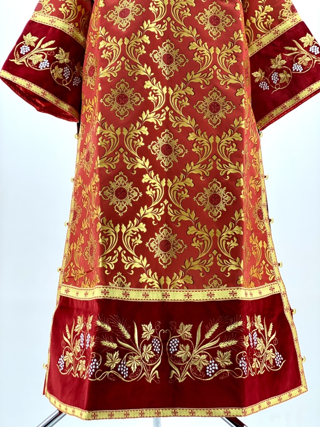 Stihar diaconesc cu orar și manșete (crep-satin)