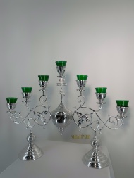 Candelabru de șapte lumânări pentru altar, Numărul 1 - 2 (cruce, aluminiu) 83×59