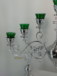 Candelabru de șapte lumânări pentru altar, Numărul 1 - 2 (cruce, aluminiu) 83×59