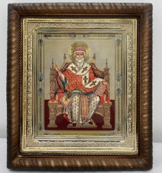 Icoană Sfântul Spiridon al Trimitundei 22,5x25,5cm