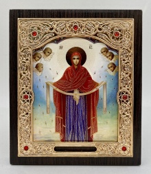 Icoana Maicii Domnului „Acoperământul” 15x18