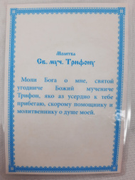 Icoană laminată Sfântul Mare Mucenic Trifon (K. R.)