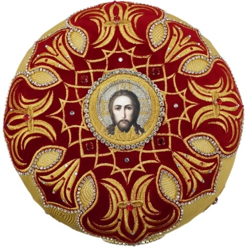 Mitra „Betleem” galben-roșu, brocart