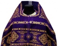 Veșmânt preoțesc, brodat pe catifea, broderie „Cerc” cu galon brodat