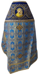 Veșmânt preoțesc combinat din brocart „Crucea Pokrov”, cu epitrahil brodat, broderie „Cerc”