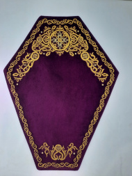 Șervet sub cruce, broderie cerc