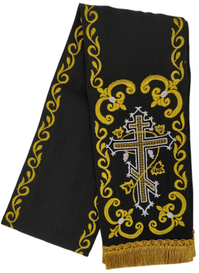 Semn de carte „Cruce” negru