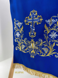 Acoperământ „Crucea floare” pentru analoghion, cu franjuri prețioase