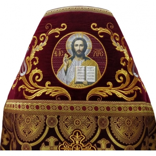 Vesminte preoțești combinate din brocart „Crucea de Kiev”, cu epitrahil brodat, broderie „Broderie nouă”