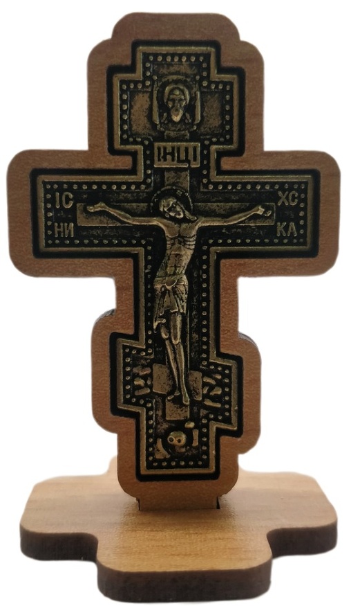 Cruce metalică în lemn pe suport 5,5х3,5cm