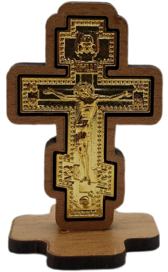 Cruce metalică în lemn pe suport 5,5х3,5cm