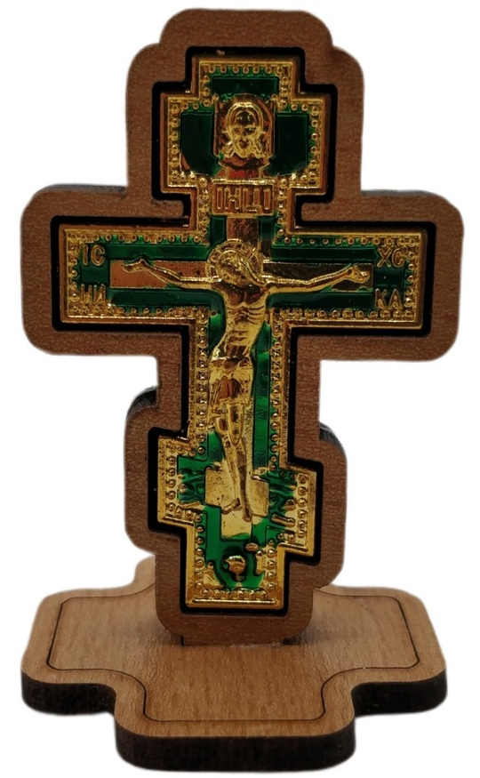 Cruce metalică în lemn pe suport 5,5х3,5cm