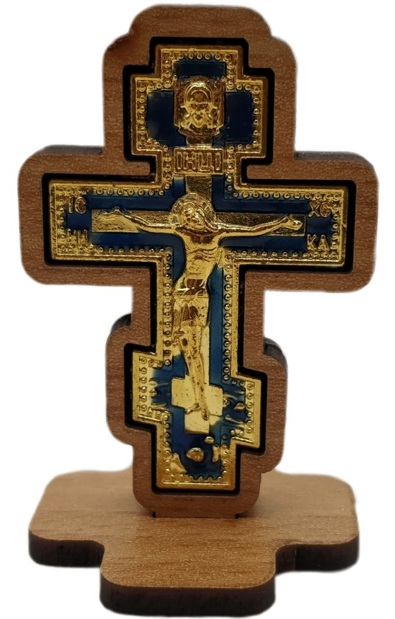Cruce metalică în lemn pe suport 5,5х3,5cm