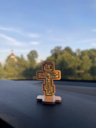 Cruce metalică în lemn pe suport 5,5х3,5cm