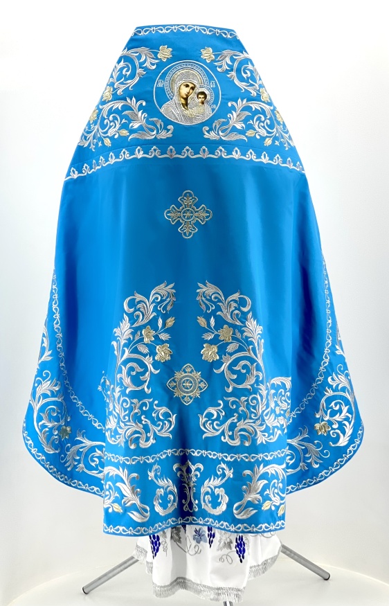 Veșminte preoțești, brodate pe Aloba, broderie „Trandafir” cu galon brodat