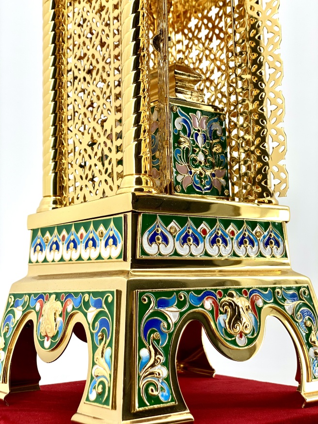 Chivot pentru Daruri No. 2 (aur + email) capac 86x27cm, chivot pentru daruri 60x17,5