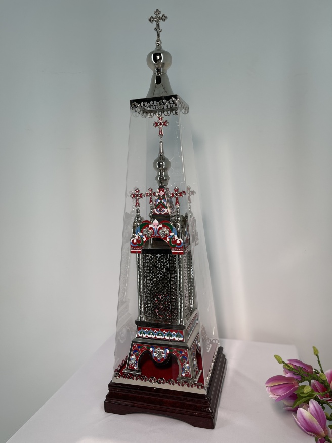 Chivot pentru daruri No. 2 (nichel + email), capac 86×27 cm, chivot pentru daruri 60×17,5