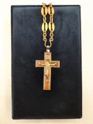 Cruce pectorală 9,5x5 cm, (placare cu aur)