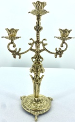 Sfeșnic de masă, pentru trei lumânări, alamă, No.11 - 1