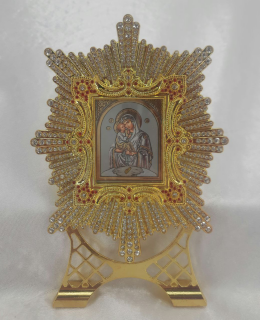 Icoană în ramă metalică